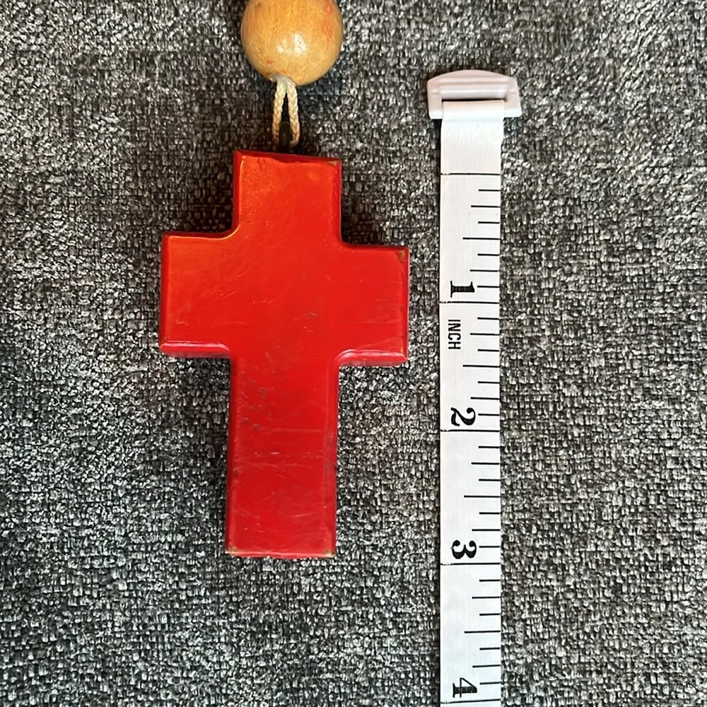 Vintage Wooden Oversized Childrens Rosary